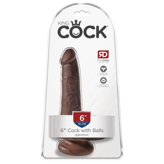 Фаллос King Cock 6&quot; with Balls, Pipedream