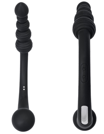 Вибратор ToyFa Black &amp; Red двусторонний